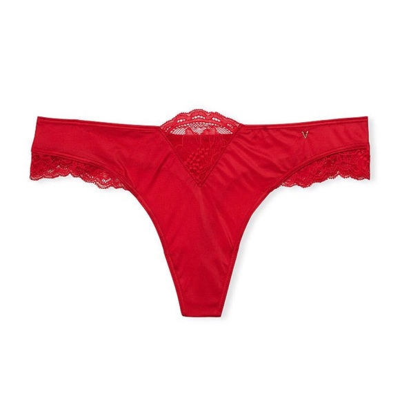 6/$36 - Victoria’s Secret Micro Lace Inset Thong - Picture 1 of 1